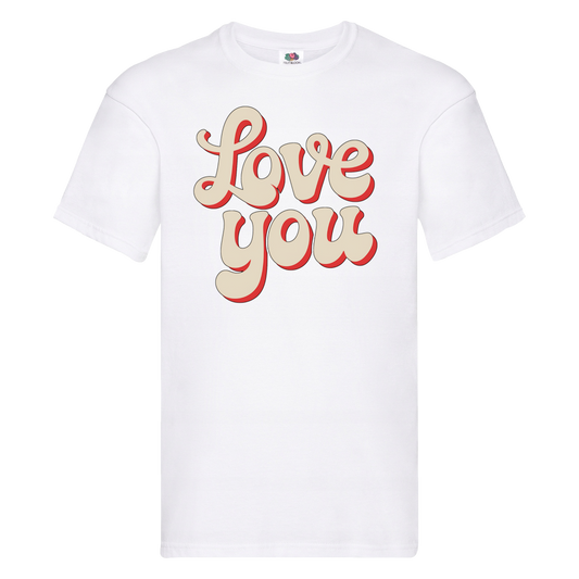 "Love You" T-shirt z krótkim rękawem